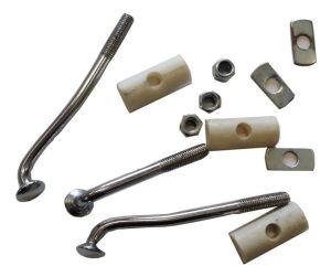 ukscooters LAMBRETTA TOOLBOX TRUNNIONS FIXING KIT TOOL BOX CHROMED NEW SET OF 3