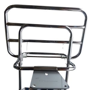 ukscooters VESPA PX 125 150 200 LML REAR LUGGAGE RACK CHROME NEW