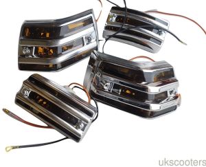 ukscooters VESPA PX 125 150 200 LML T5 P GRILL BROWN LENS INDICATORS X 4 NEW