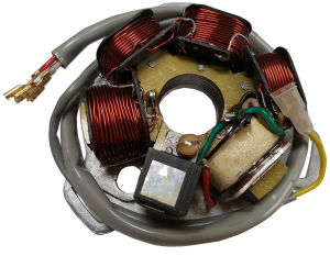 ukscooters LAMBRETTA 12V ELECTRONIC STATOR PLATE SIL K2 NEW LONGER WIRES SPADE
