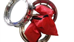 ukscooters VESPA CHROMED WHEEL RIMS X 3 & 3 X INNER TUBES PX/LML/P/T5 10" SPLIT