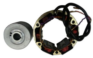 ukscooters ROYAL ENFIELD 12V STATOR PLATE ASSEMBLY ALTERNATOR4 WIRE AC DC NEW