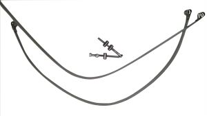 LAMBRETTA STAINLESS STEEL MID RANGE PETROL TANK STRAPS & CHROMED TRUNNIONS 13L