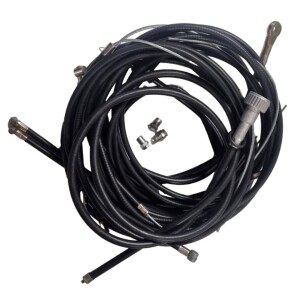 ukscooters VESPA FRICTION FREE TEFLON LINE FREE TRUNNIONS CABLE SET BLACK GREYPX LML