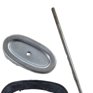 ukscooters LAMBRETTA AIR FILTER TOP OVAL PLATE RUBBER AND BOLT NEW GP LI TV SX