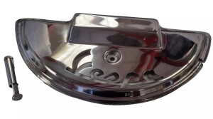 ukscooters VESPA SPARE WHEEL COVER WITH BOLT HALF MOON PX LML STAINLESS LASER