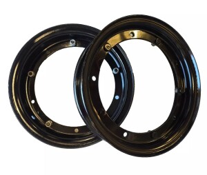 ukscooters VESPA WHEEL RIMS X 2 PX LML P T5 RALLY GREY BLACK 10 INCH SPLIT