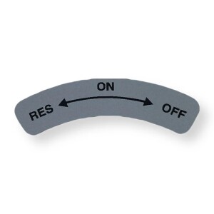 Vespa Fuel Tap Lever ON - OFF - Tap Reserve On Off Direction Indicator Sticker