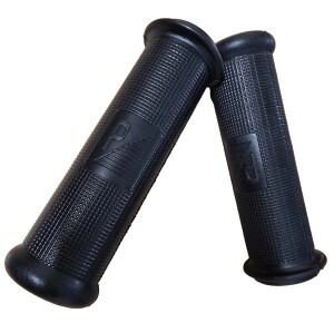 Vespa Smallframe Handlebar Grips 24 x 122mm V50 90 PV ET3 125 Black Piaggio Logo