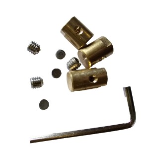Lambretta brass cable trunnions (SET OF 3) + allen key + discs GP LI TV SX S1 2