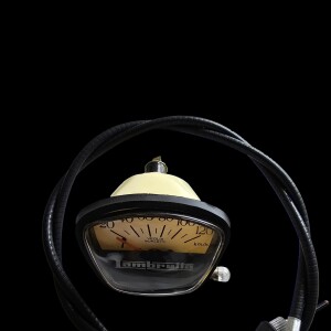 Lambretta 0–120KM/H Black Speedometer – GP LI SX Italian Thread Cable + Bulb