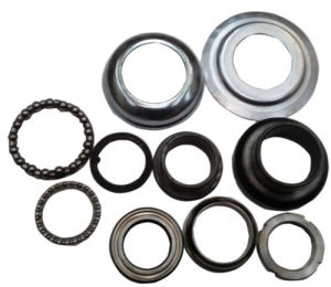 LAMBRETTA STEERING RACER SET WITH FORK BEARINGS, CAPS LOCK WASHER 10PC