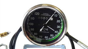 UKSCOOTERS SMITHS 0-120M BLACK SPEEDOMETER WITH CABLE ROYAL ENFIELD, BSA, NORTON