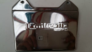 UKSCOOTERS LAMBRETTA CHROME METAL MUDFLAP NEW MUD FLAP EMBOSSED LAMBRETTA