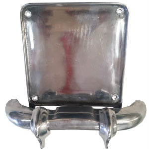 UKSCOOTERS LAMBRETTA ALLOY POLISHED NUMBER PLATE SURROUND BUMPER NEW